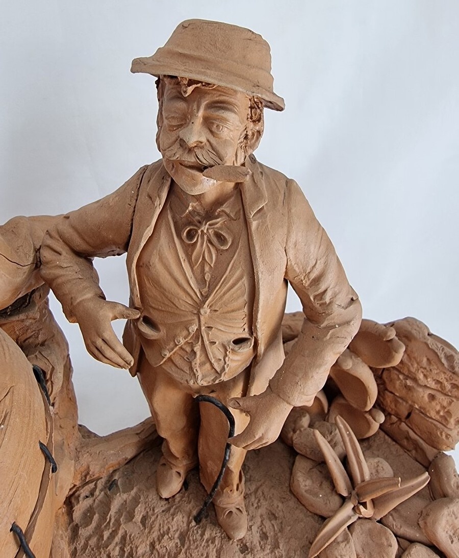 Starožitné terakotové súsošie - 32/32 cm - 3