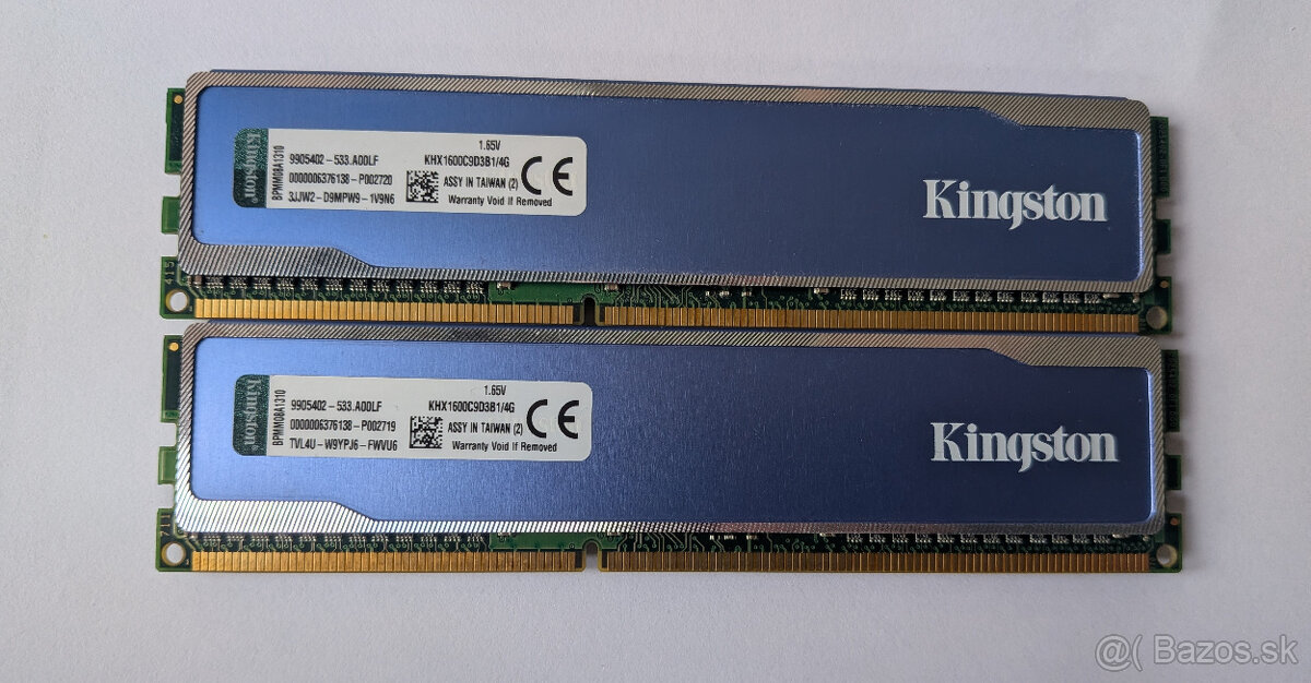 KINGSTON BLU 8GB (2x4GB) DDR3 - 3