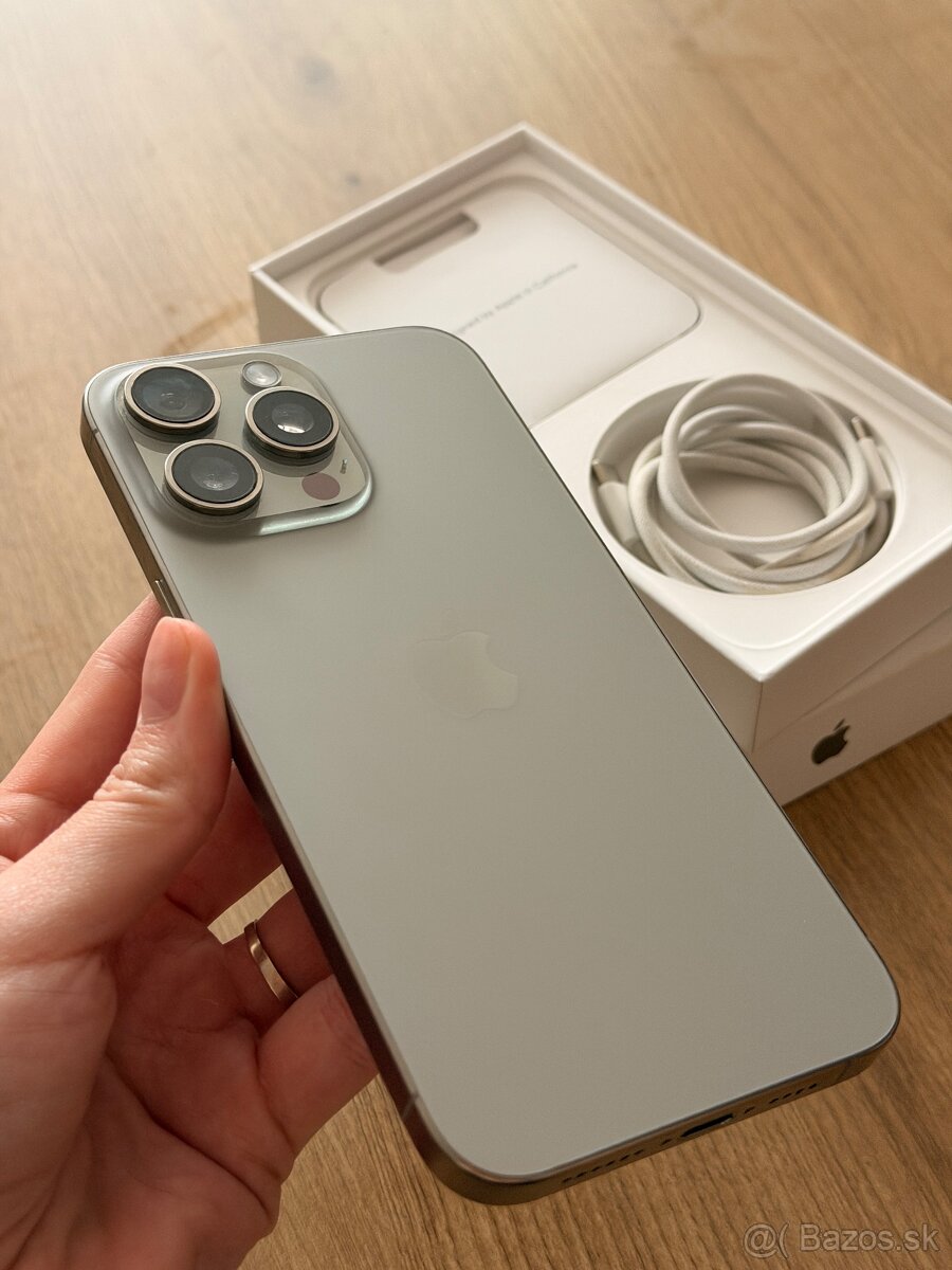 iPhone 15 Pro Max 256GB Natural Titanium – TOP STAV - 3