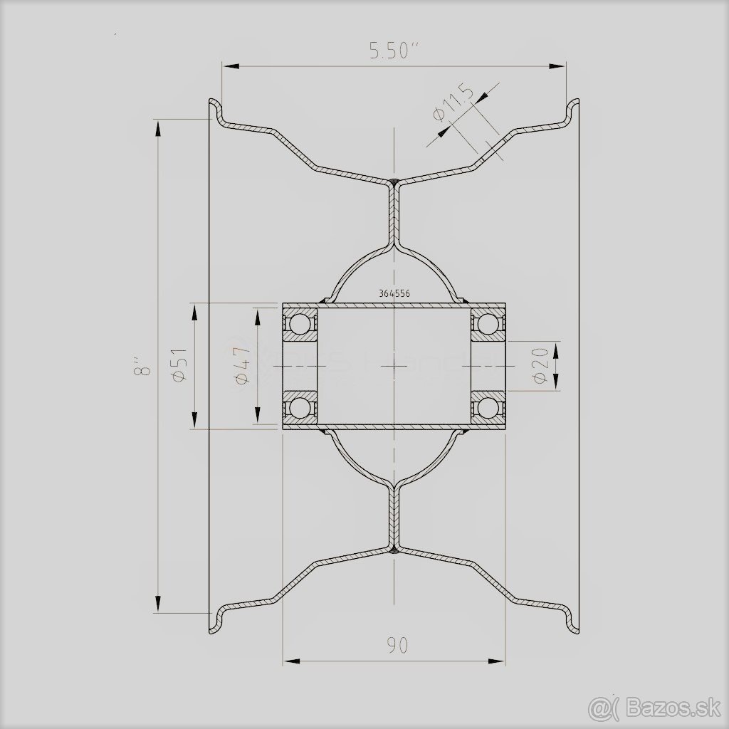 Kompletné koleso 16x6.50-8 - 3