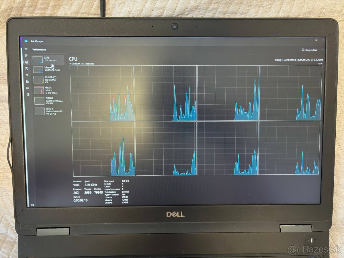 Dell Precision 3530 15.6"/i5-8300h(4/8)/16/256/p600 4gb - 3