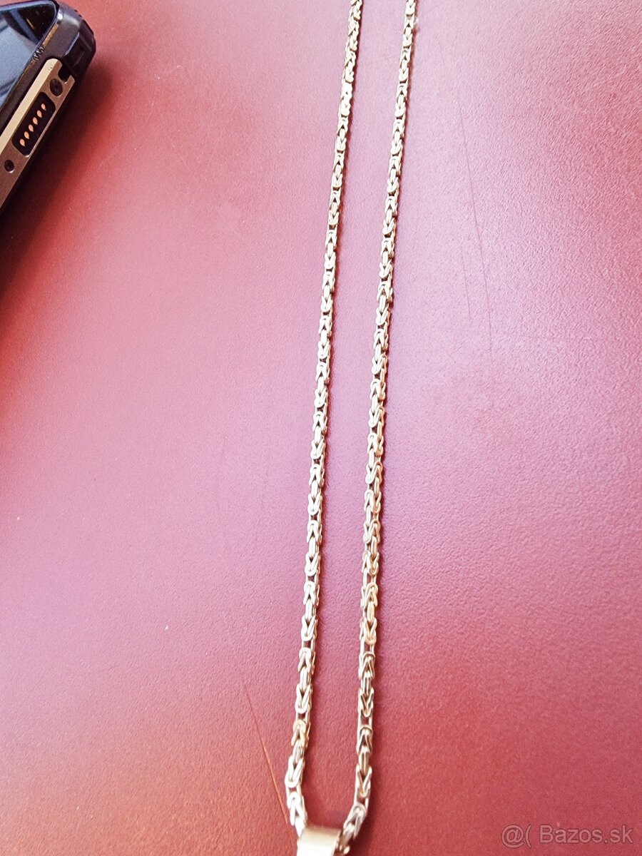 Královský vzor zlatá retiazka 14ct 585 puncovana - 3