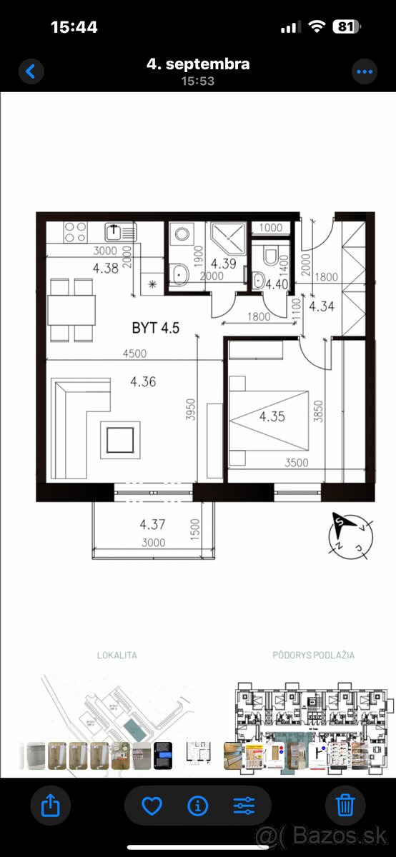 Prenájom 2-izbového bytu v novostavbe s garažou - 3