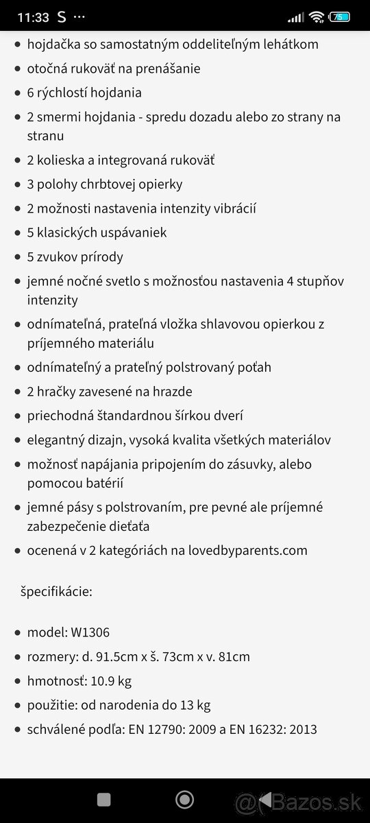 Joie hojdačka Serina 2 in1 - 3