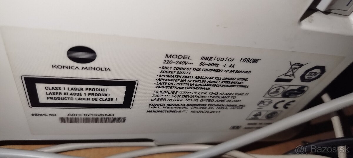 farebná laserová tlačiareň, multifunkčná Konica Minolta 1680 - 3