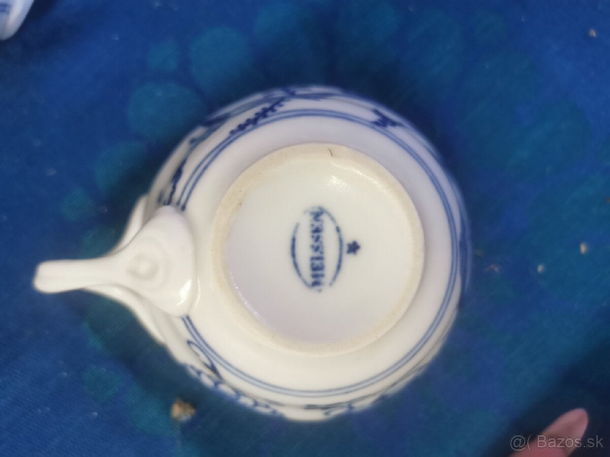 Cibulak, čajová sada, starožitný Meissen - 3