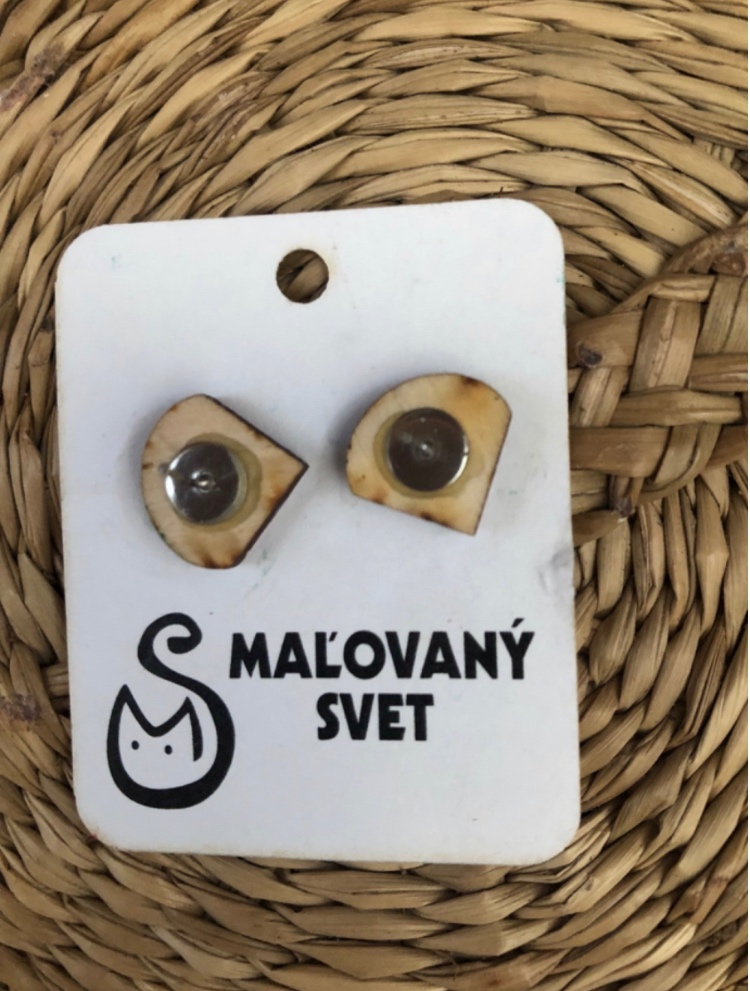 ———Nové drevené handmade náušnice melóny, 4 E—— - 3