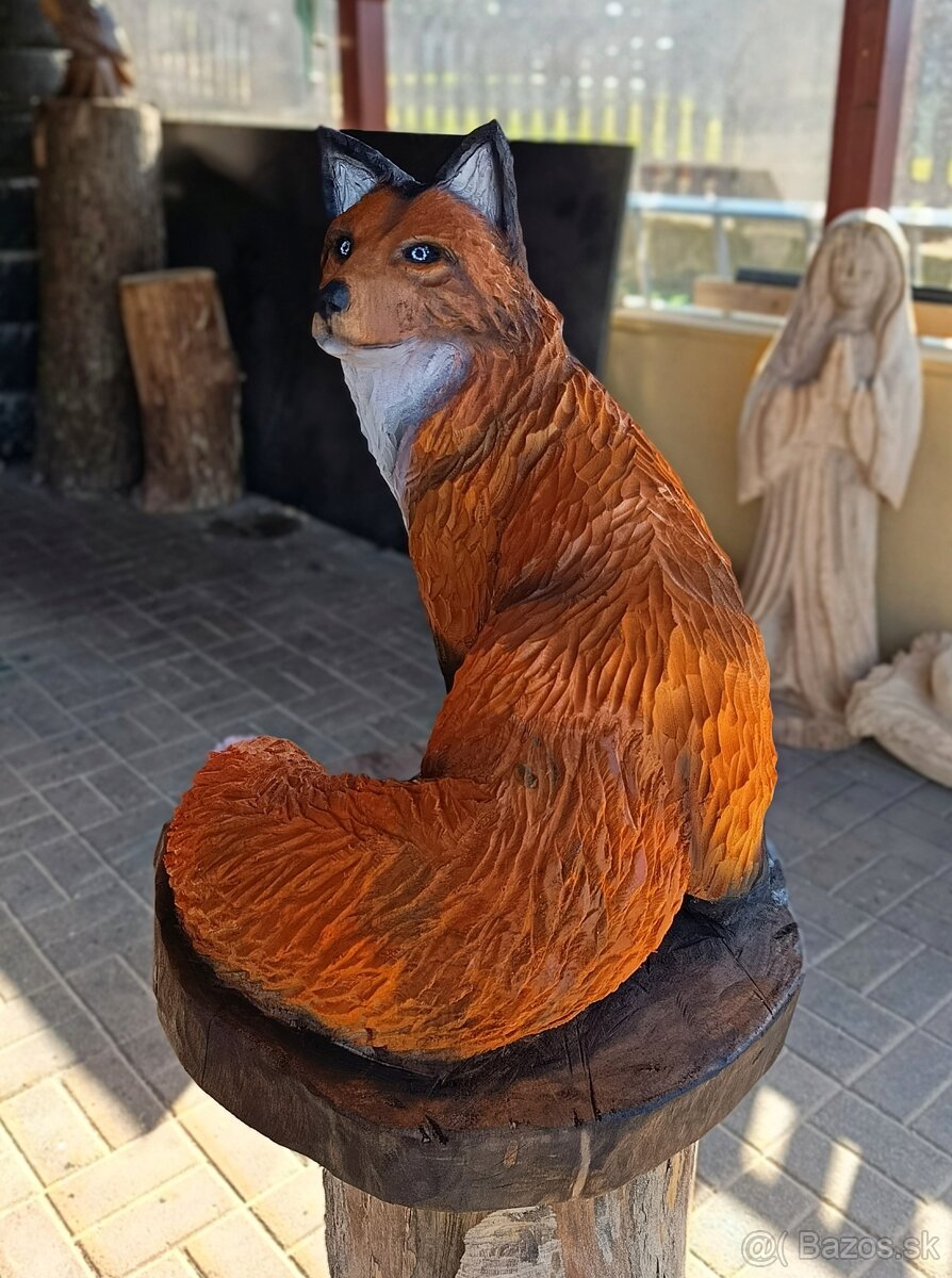 Drevorezba líška - 3