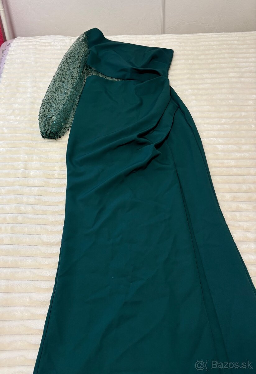 Zelené spoločenské šaty M/38 - 3