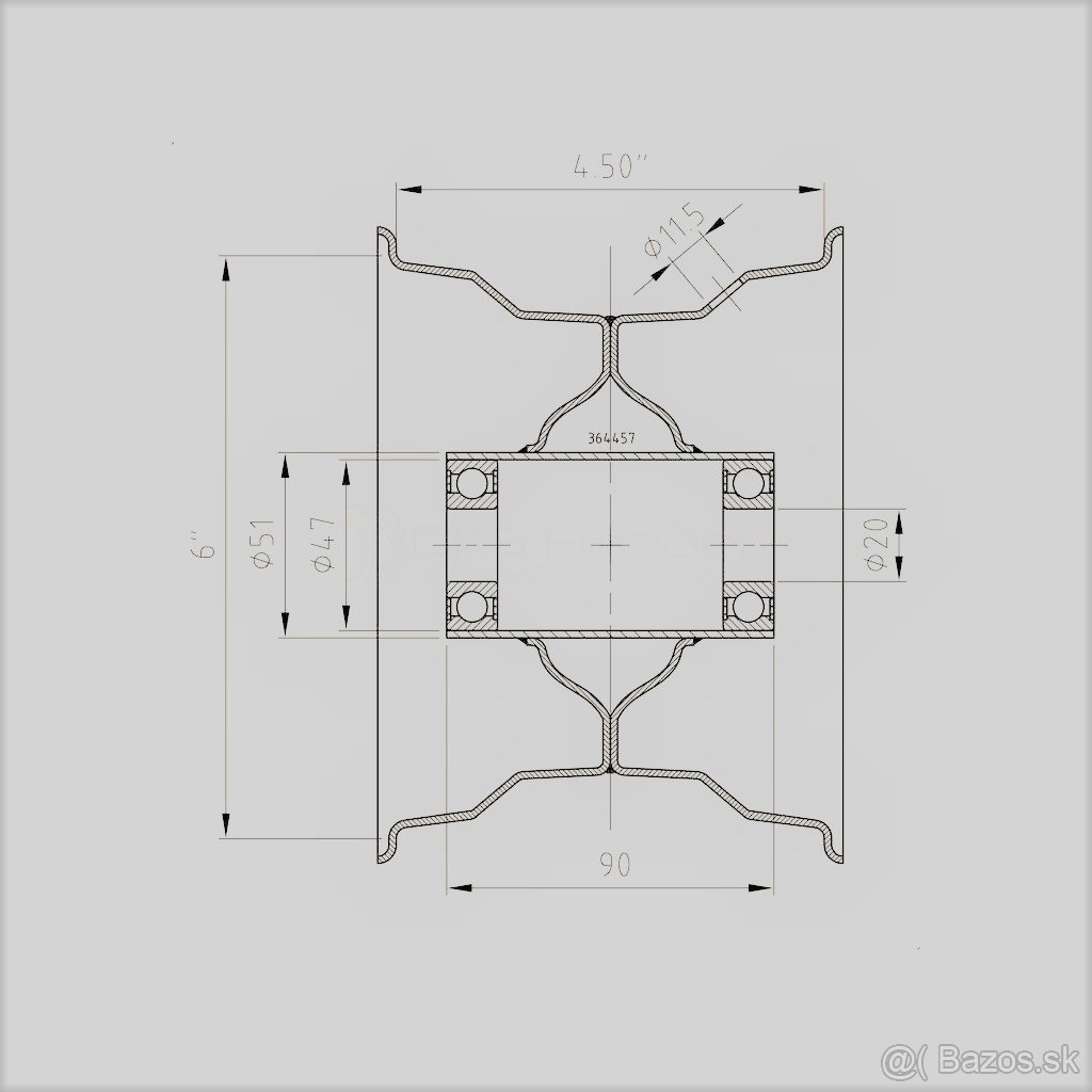 Kompletné koleso 15x6.00-6 - 3