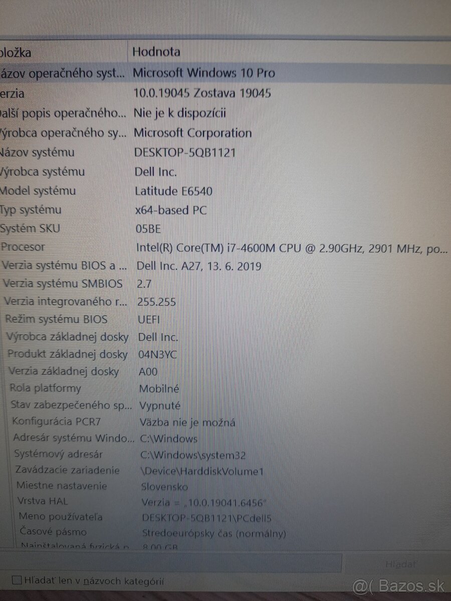 Predam notebook DELL latitude E6540 i7 / 15,6" - 3