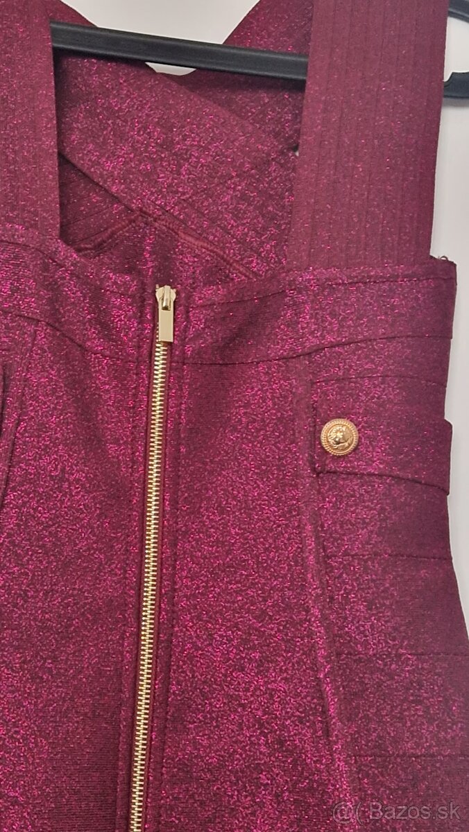 šaty CATCHALL - Wine Red , veľkosť M - 3