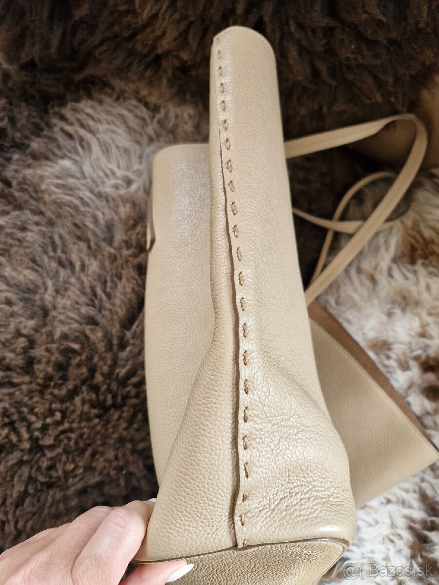 Maxi kožená taška Massimo Dutti - 3