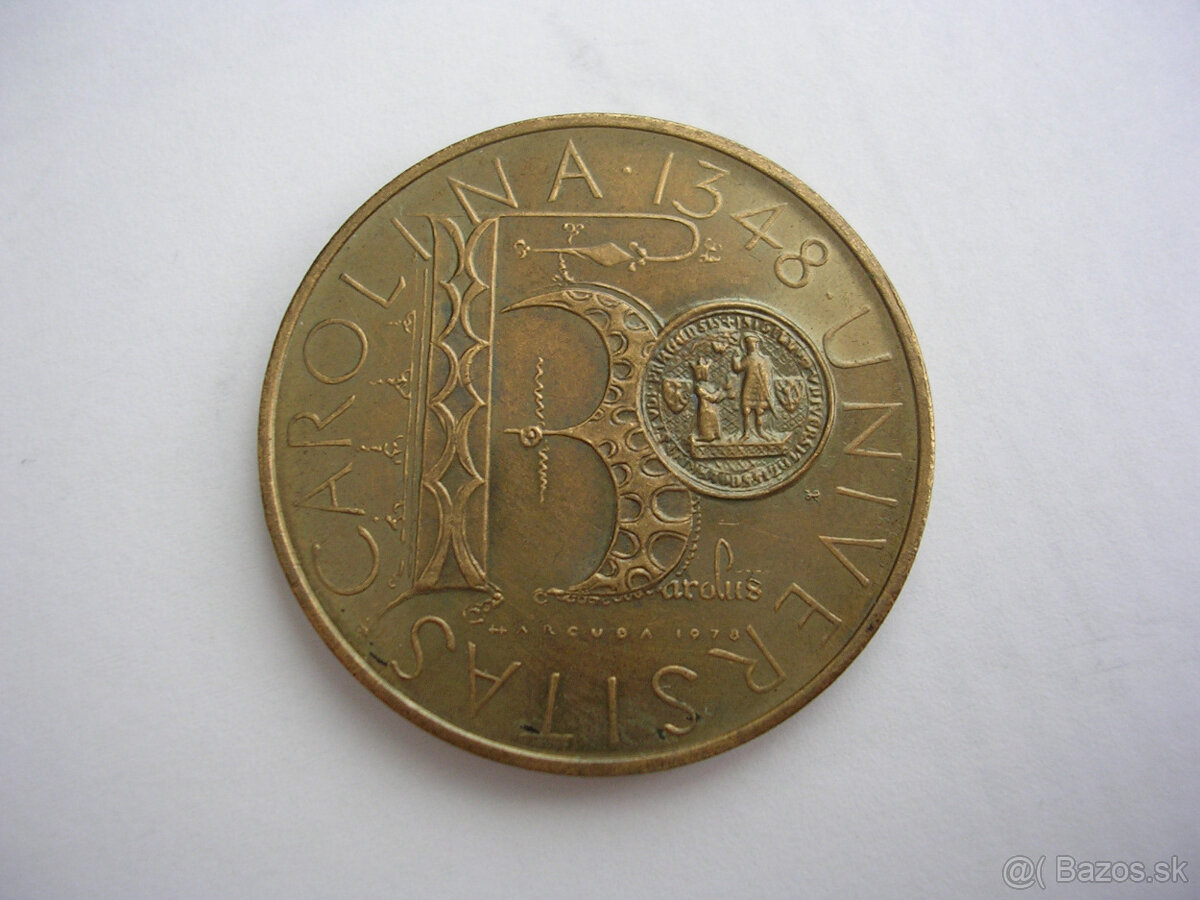 AE medaila 5 dukát Karel IV. - návrh Jiří HARCUBA 1978 - 3