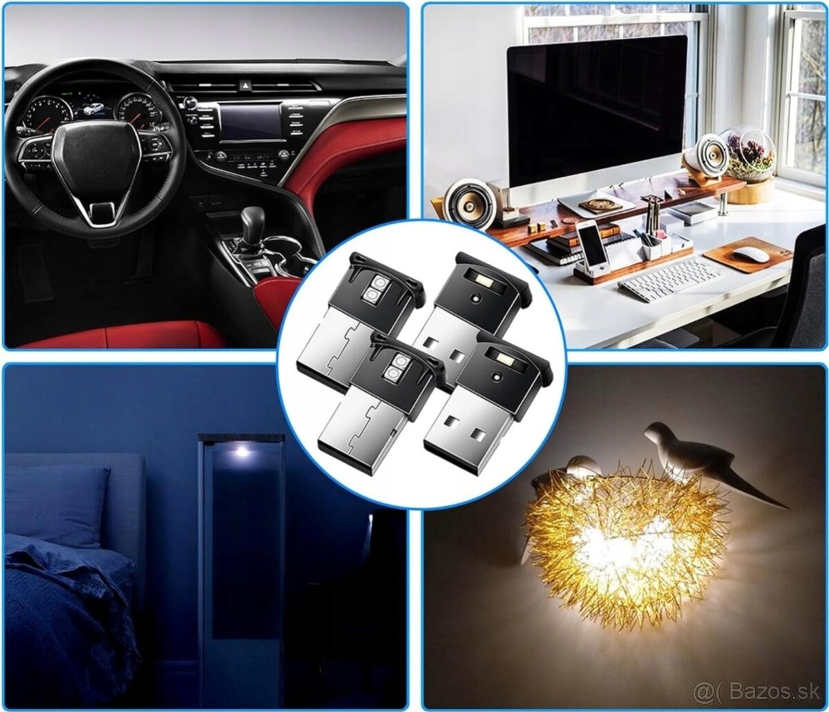 MINI RGB LED SVIETIDLO DO AUTA - 3