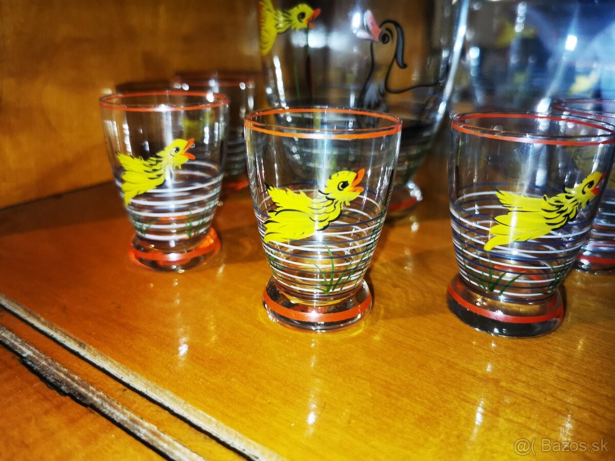 Retro set pohárov s karafou - 3