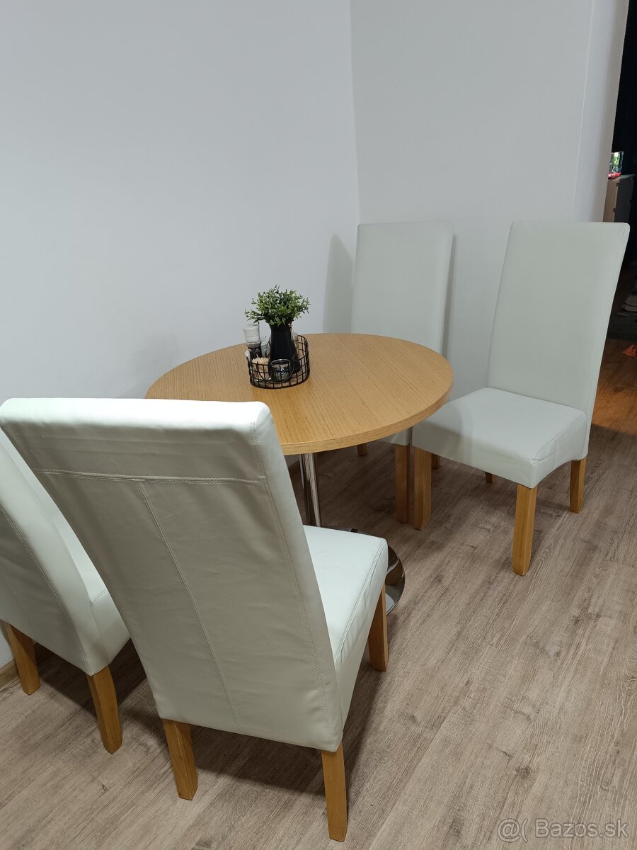 Predám 4 ks jedálenské stoličky kožené - 3