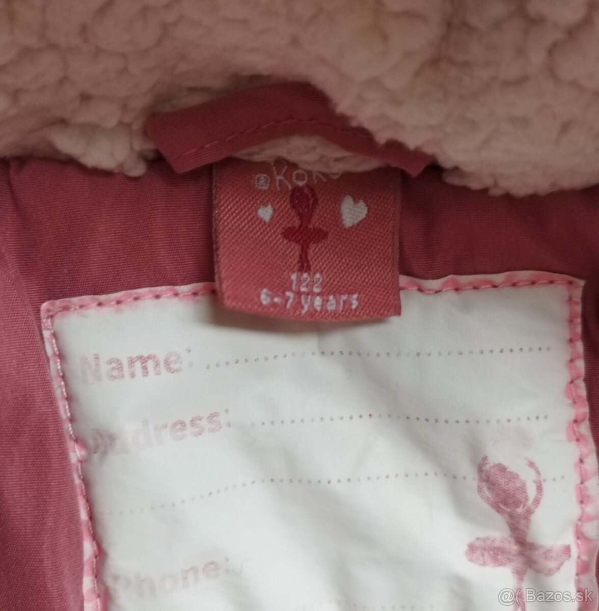 Dievcenska zimna bunda velk.122 - 3