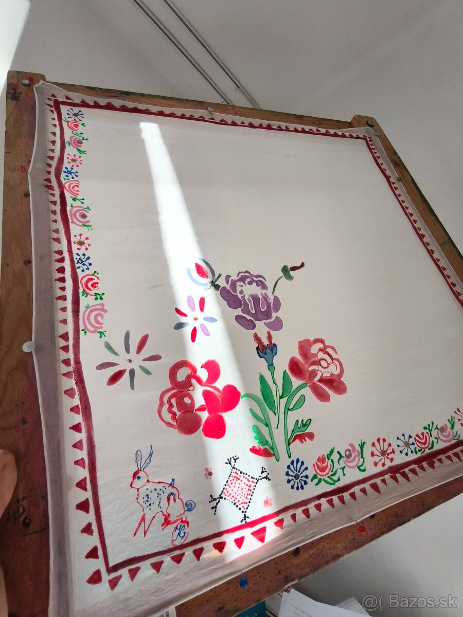 Ručne maľovaná hodvábna šatka - 3