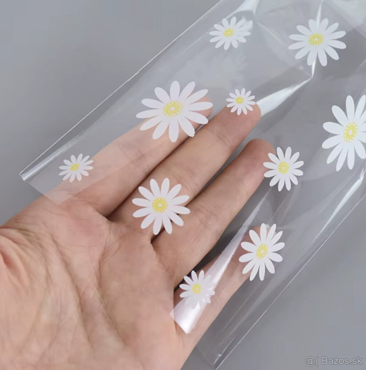 Celofánové darčekové sáčky s kvetinkami - 3