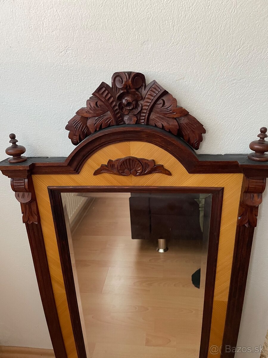 Zrkadlo starožitné drevené - 3