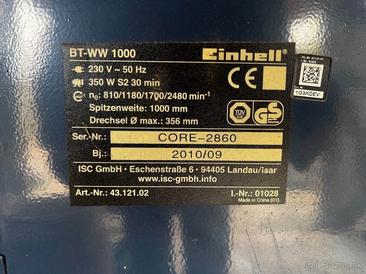 Predam sústruh na drevo Einhell - 3