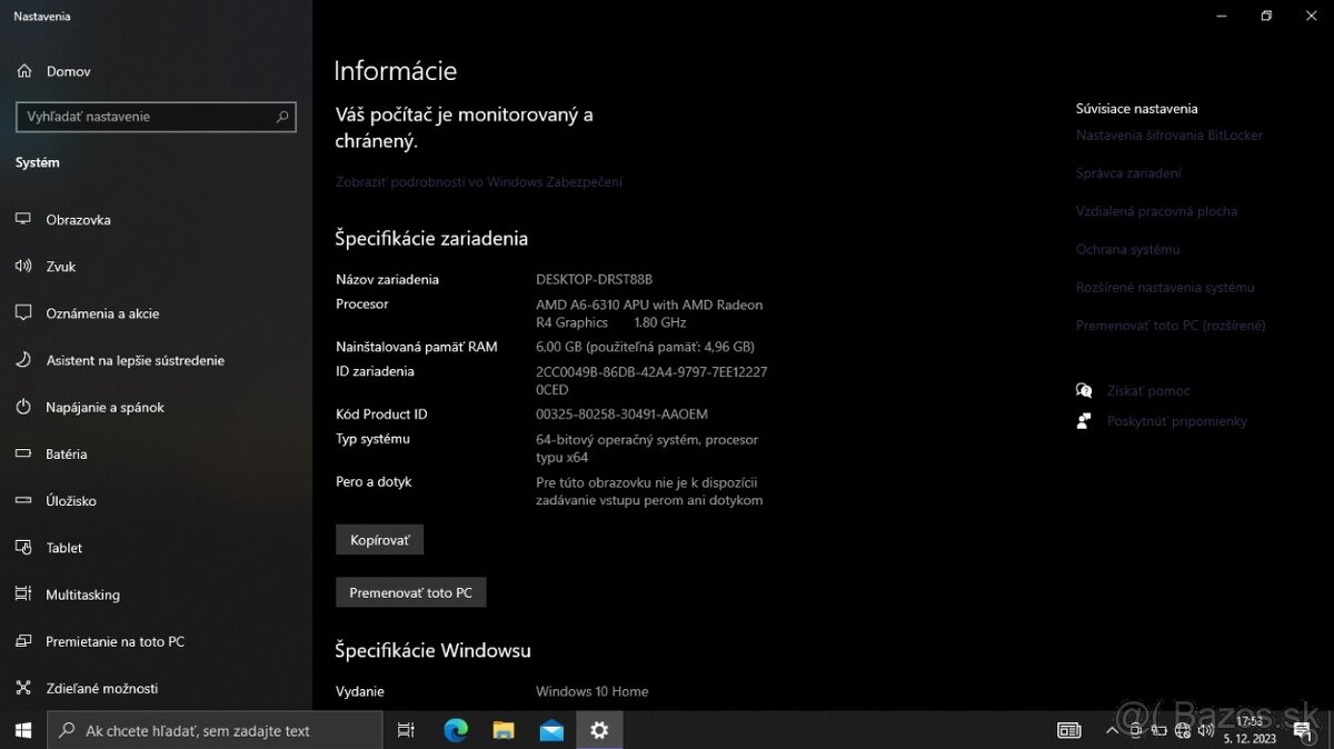 Predám notebook Lenovo (SSD, plne funkčný) - 3