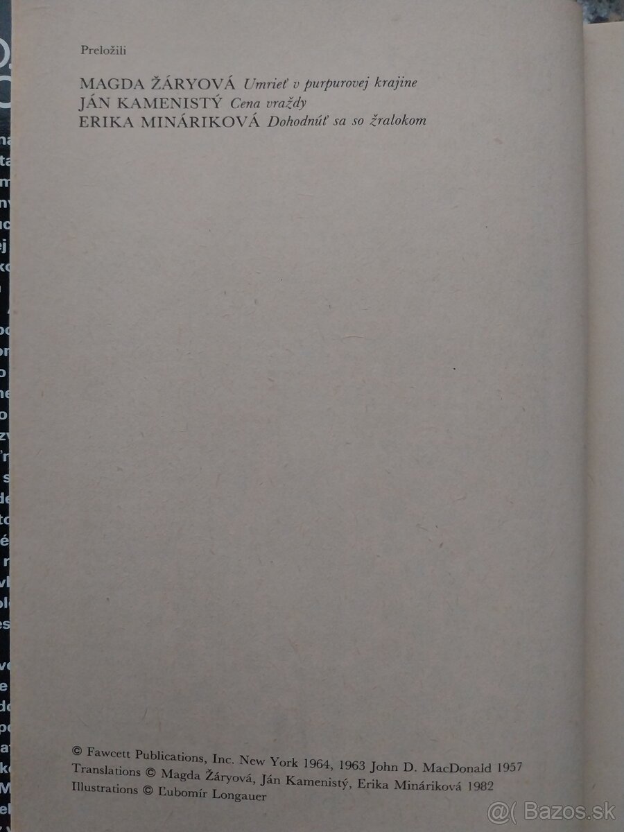 JOHN D. MacDONALD - 3 knihy v jednej. - 3