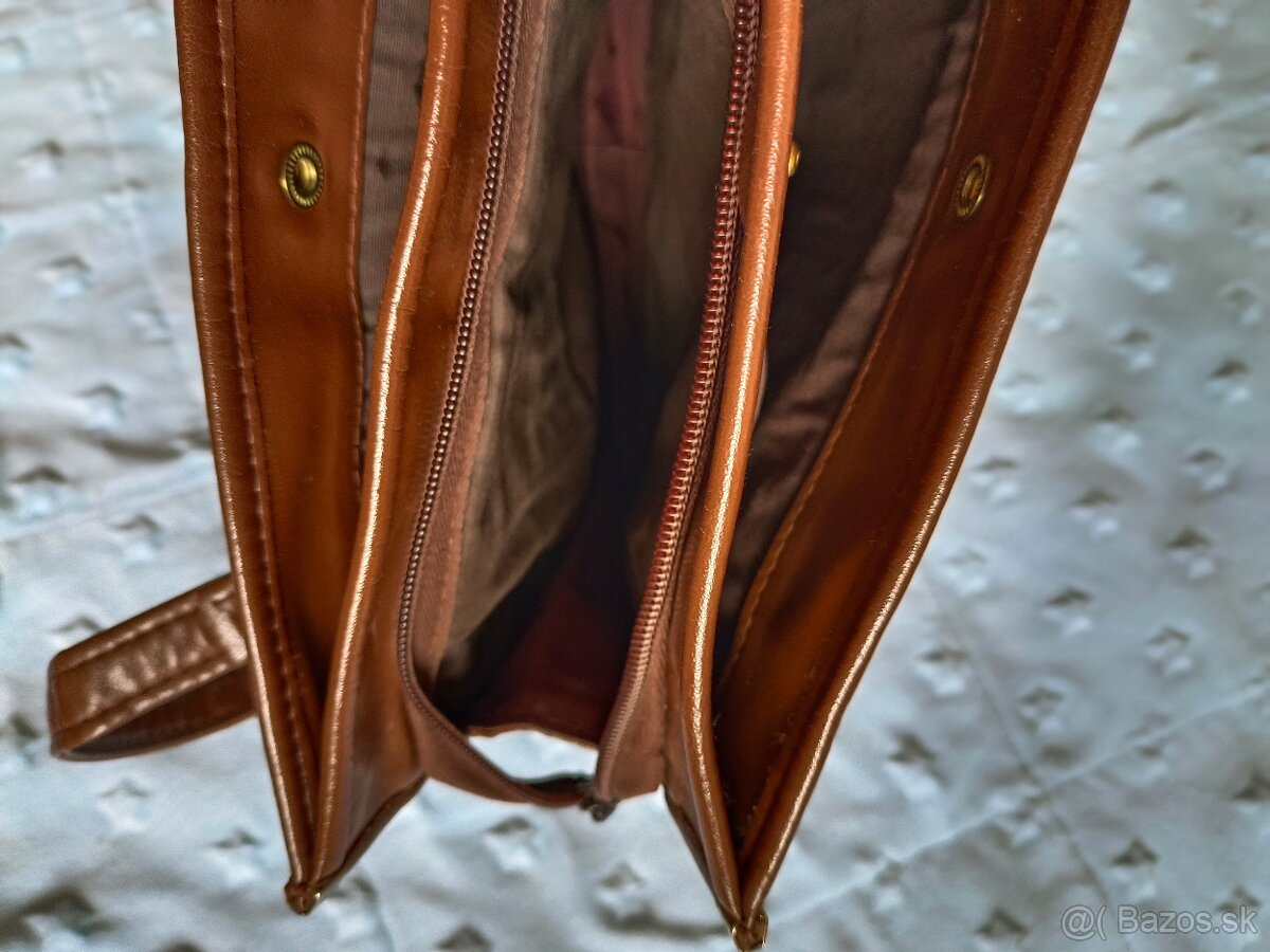 Koženková kabelka hnedá - 3