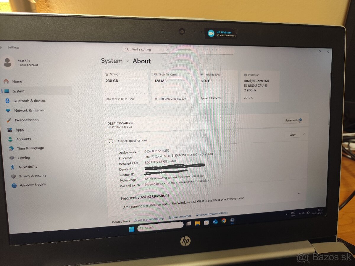 Notebook HP ProBook 450 G5 - 3