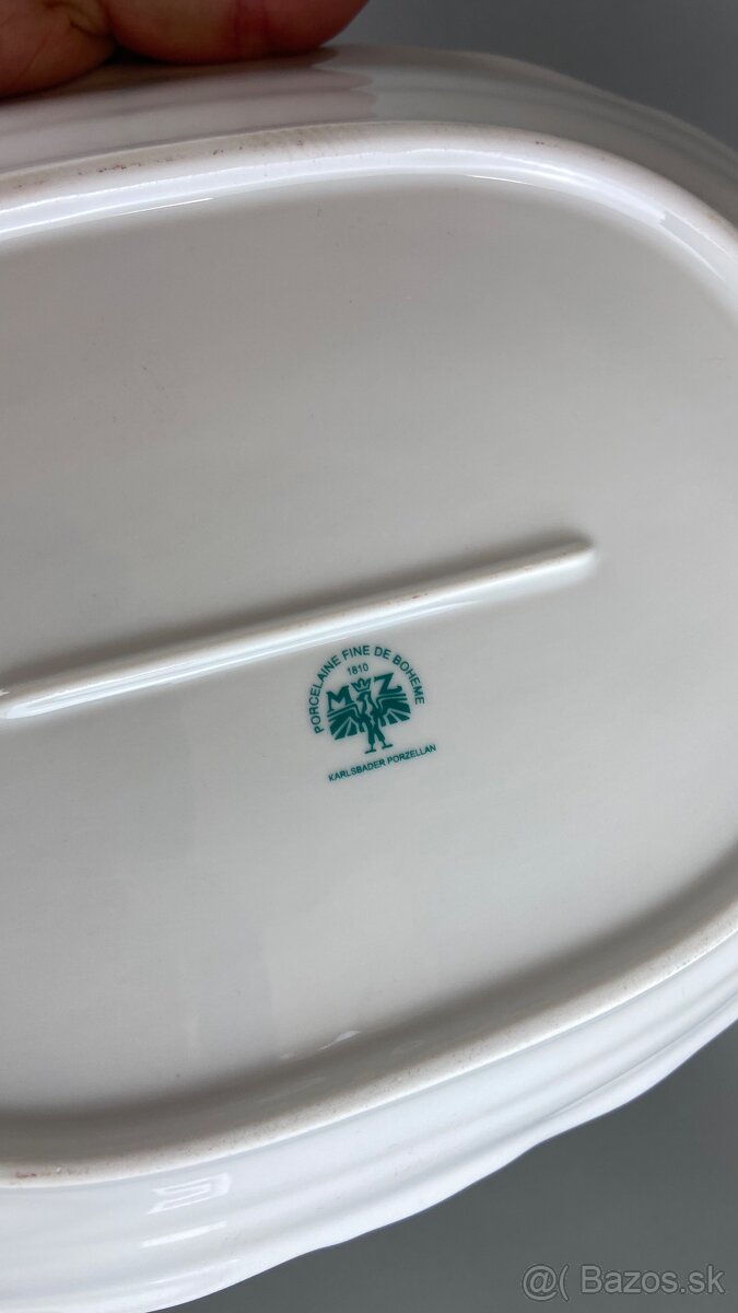 Misa hlboká s motívom husí, modrá linka - 3