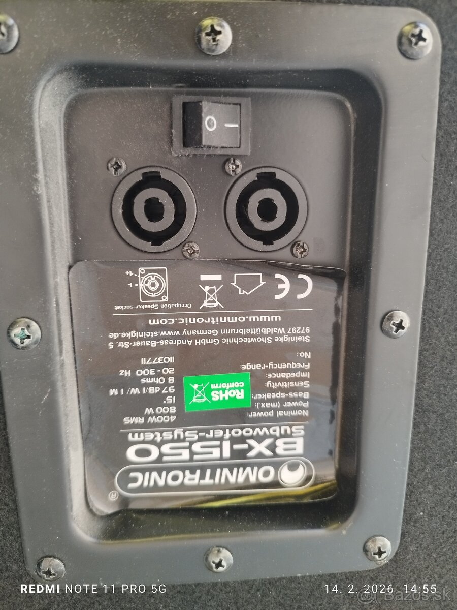 Pasívny Subwoofer omnitronic BX -1550 - 3