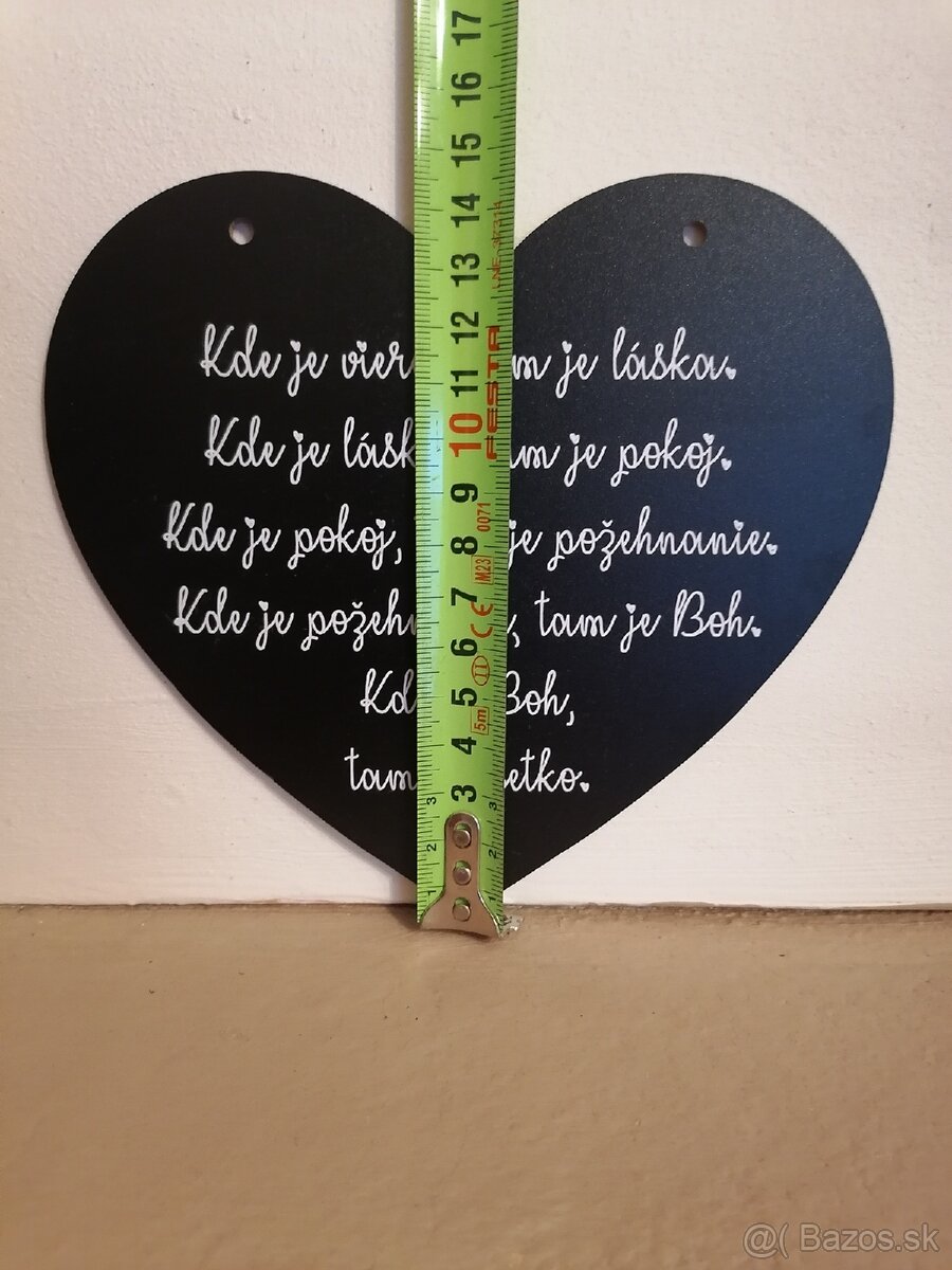 Handmade dekoračná tabuľka "láska, Boh" - 3