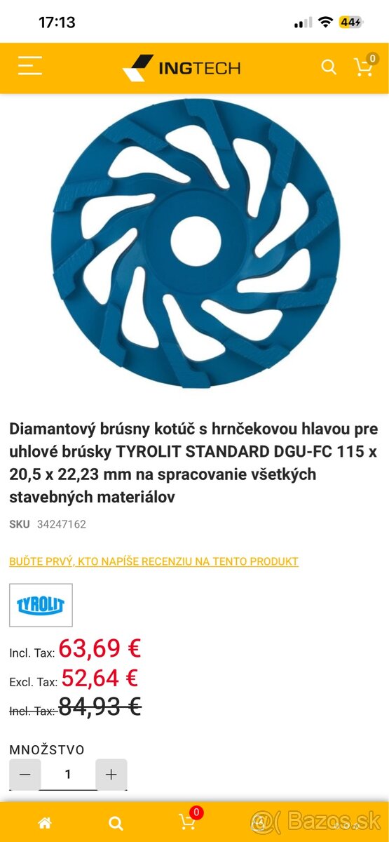Diamantový brúsny kotúč - 3