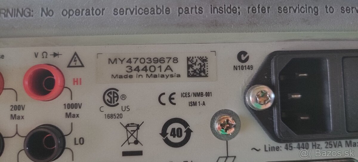 Predám Agilent 34401A 6½ Digit Multimeter - 3