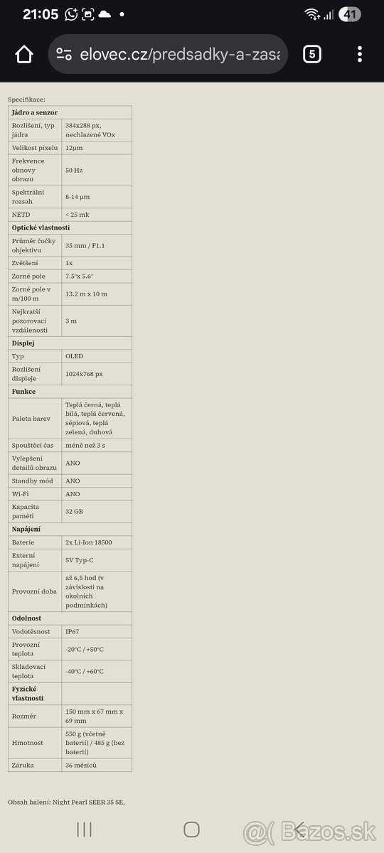 Predsadka termovizia NIGHT PEARL 35 - 3