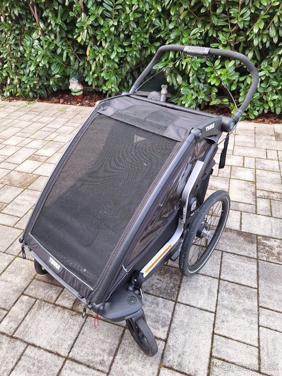 Predám Thule Chariot Sport 2 – Midnight Black (TOP STAV, pln - 3