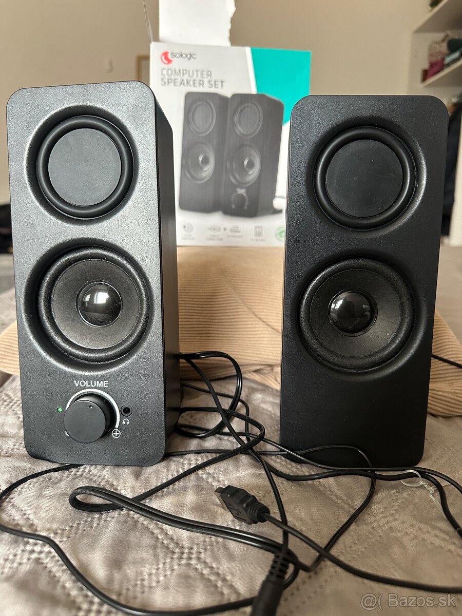 🔊 Sologic – počítačové reproduktory (2.0) 💶 Cena: 10 € - 3