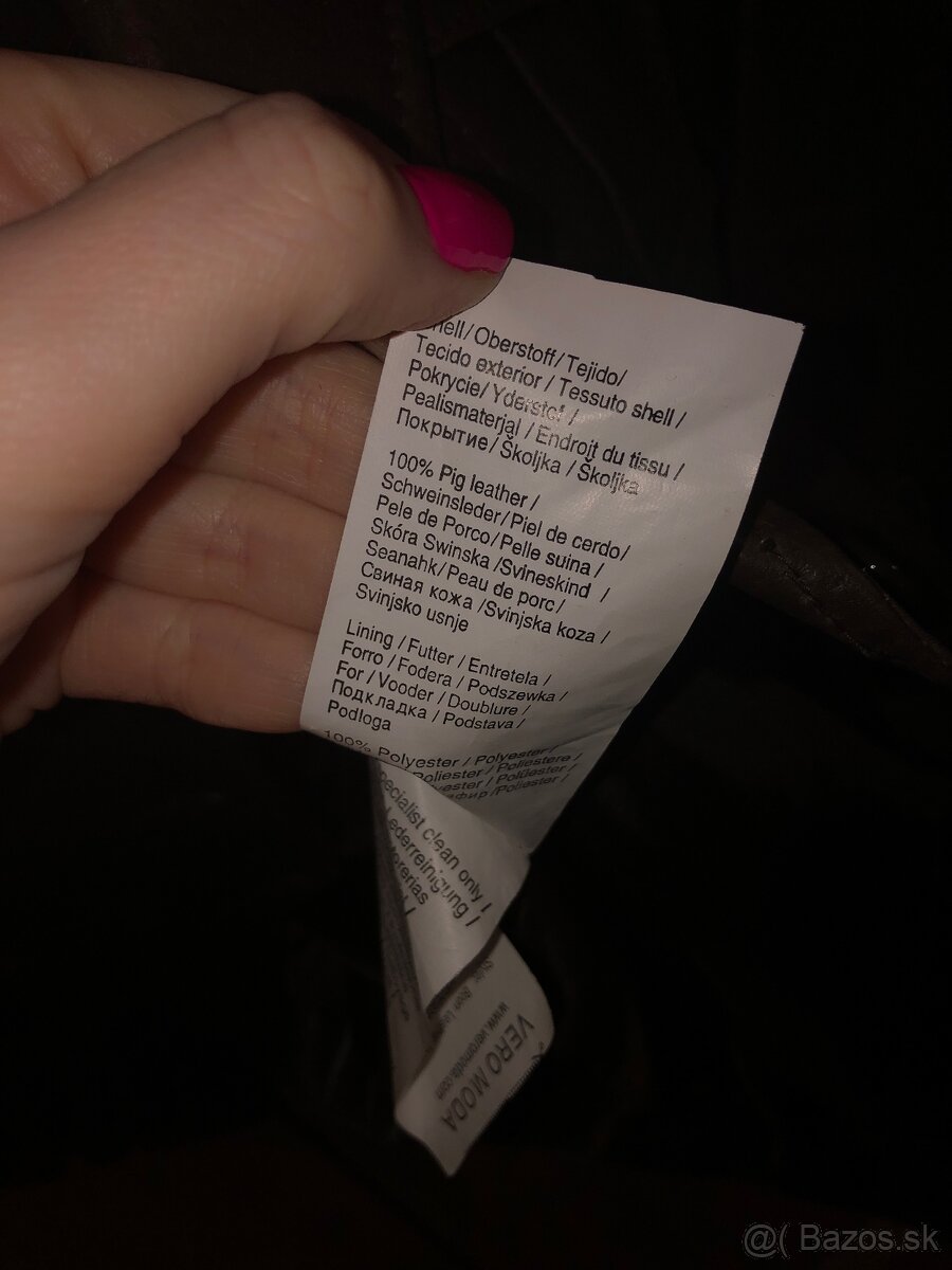 Dámske kožené sako S - 3