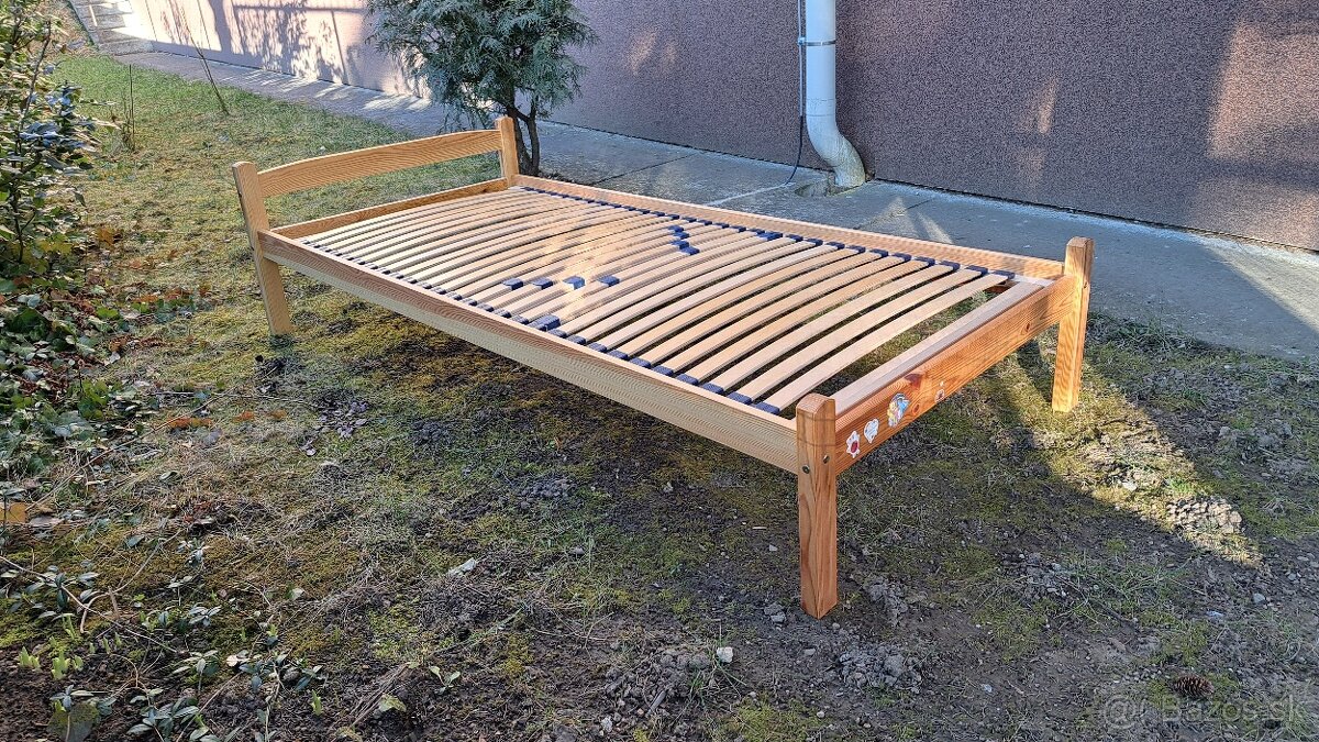 Postel 90x200 borovica - 3