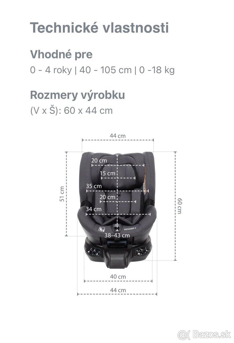 Autosedačka Zopa Voyager 2 - 3