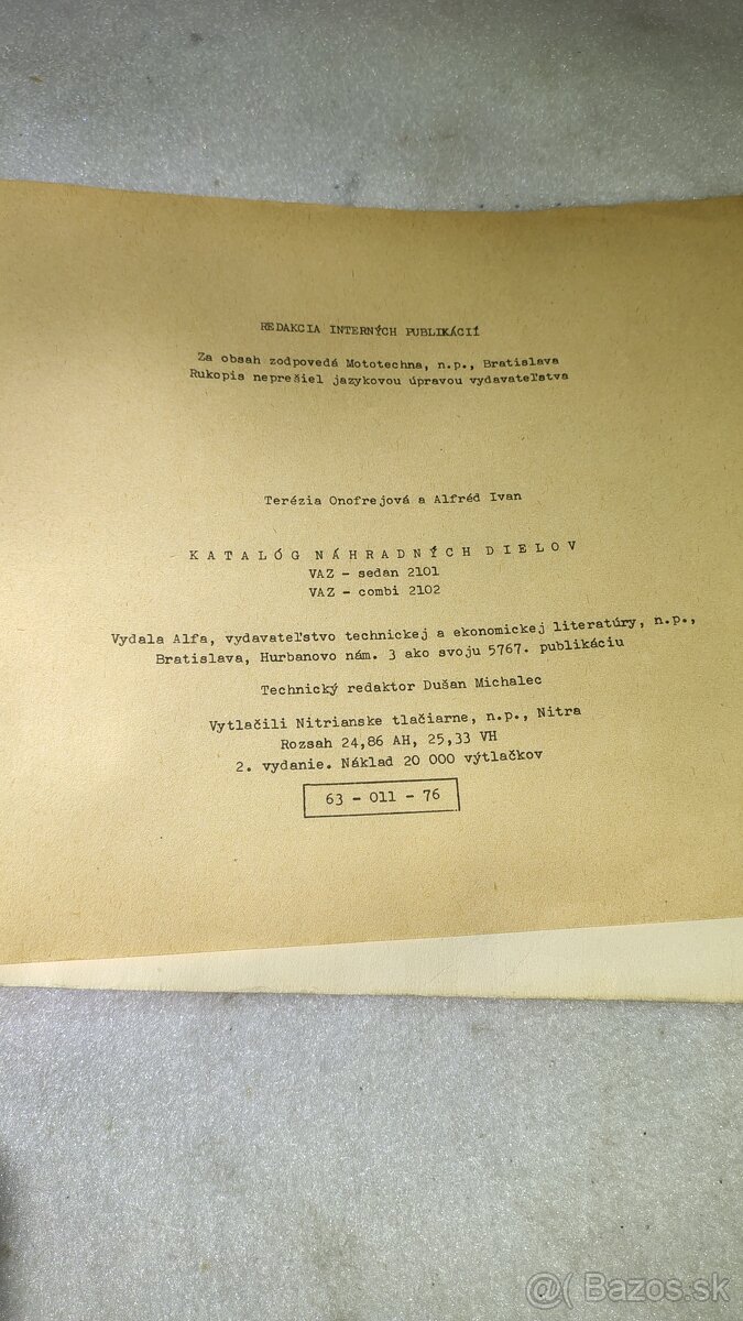Zoznam dielov žiguli - 3