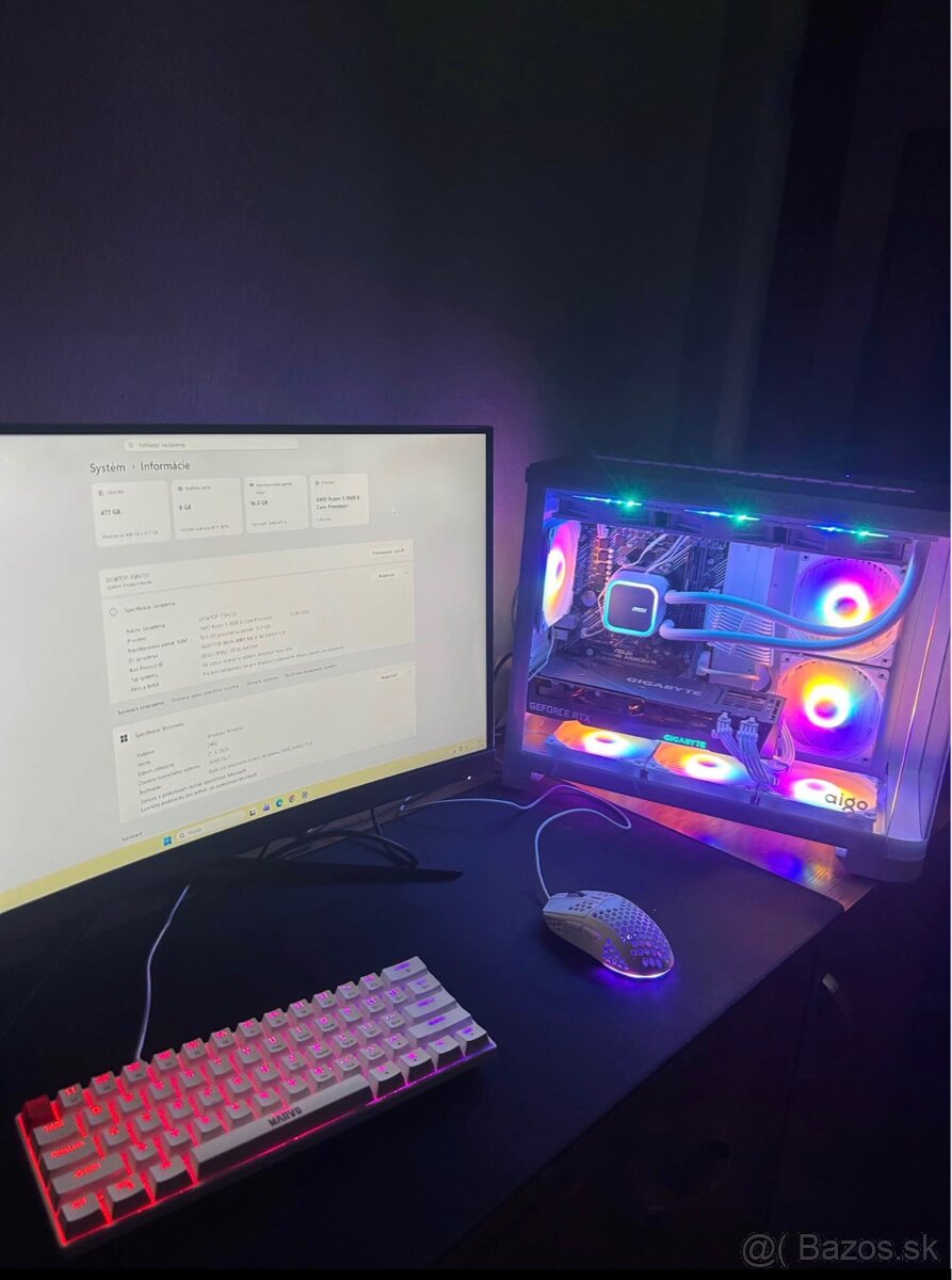 🤍 Herný biely PC 🎮 RTX 3070 💥 Ryzen 5 🚀 ZÁRUKA - 3