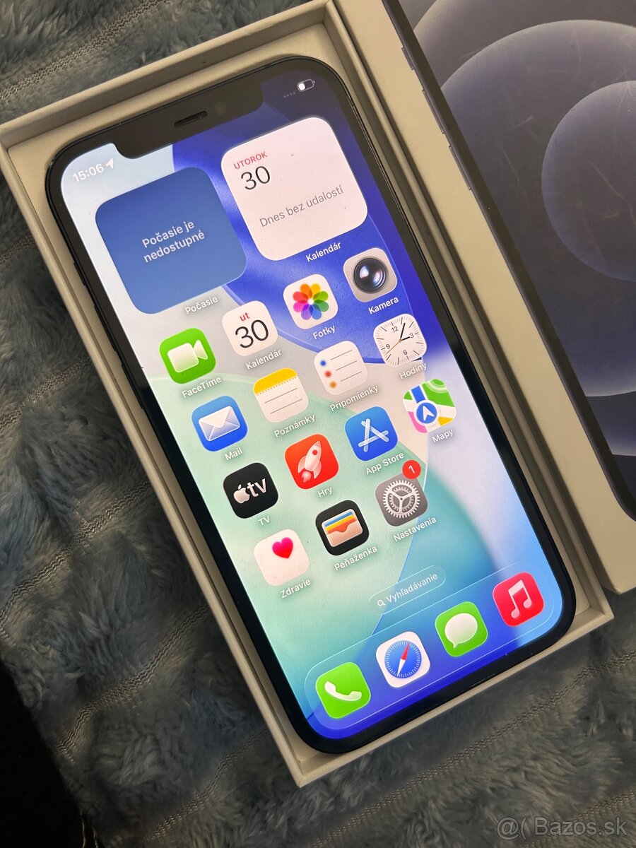 Iphone 12 64GB black - 100% batéria - 3