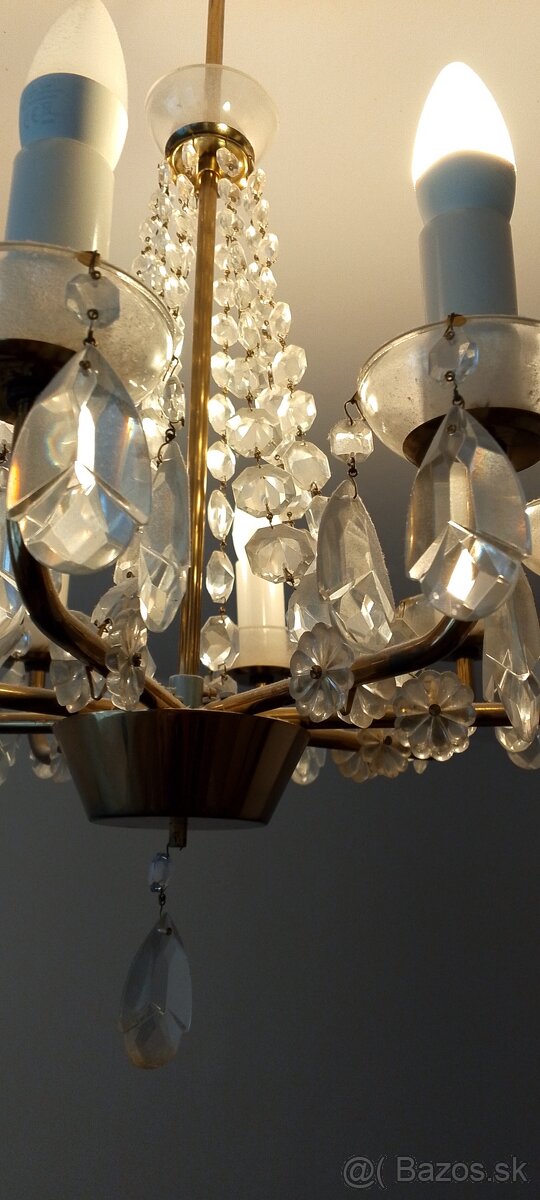 Starožitný luster z mosadze - 3