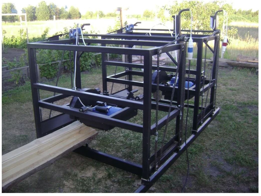 Kmeňová píla, Uhlová preklopná píla, Porez guľatiny, Gater - 3