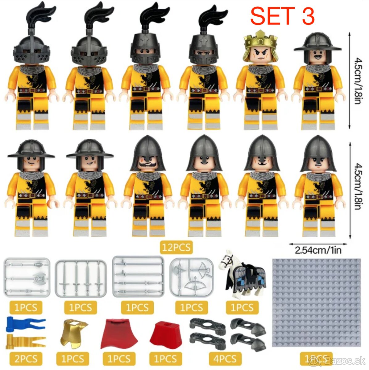 Figúrky Rytieri 5 - typ lego, nové, nehrané - 3