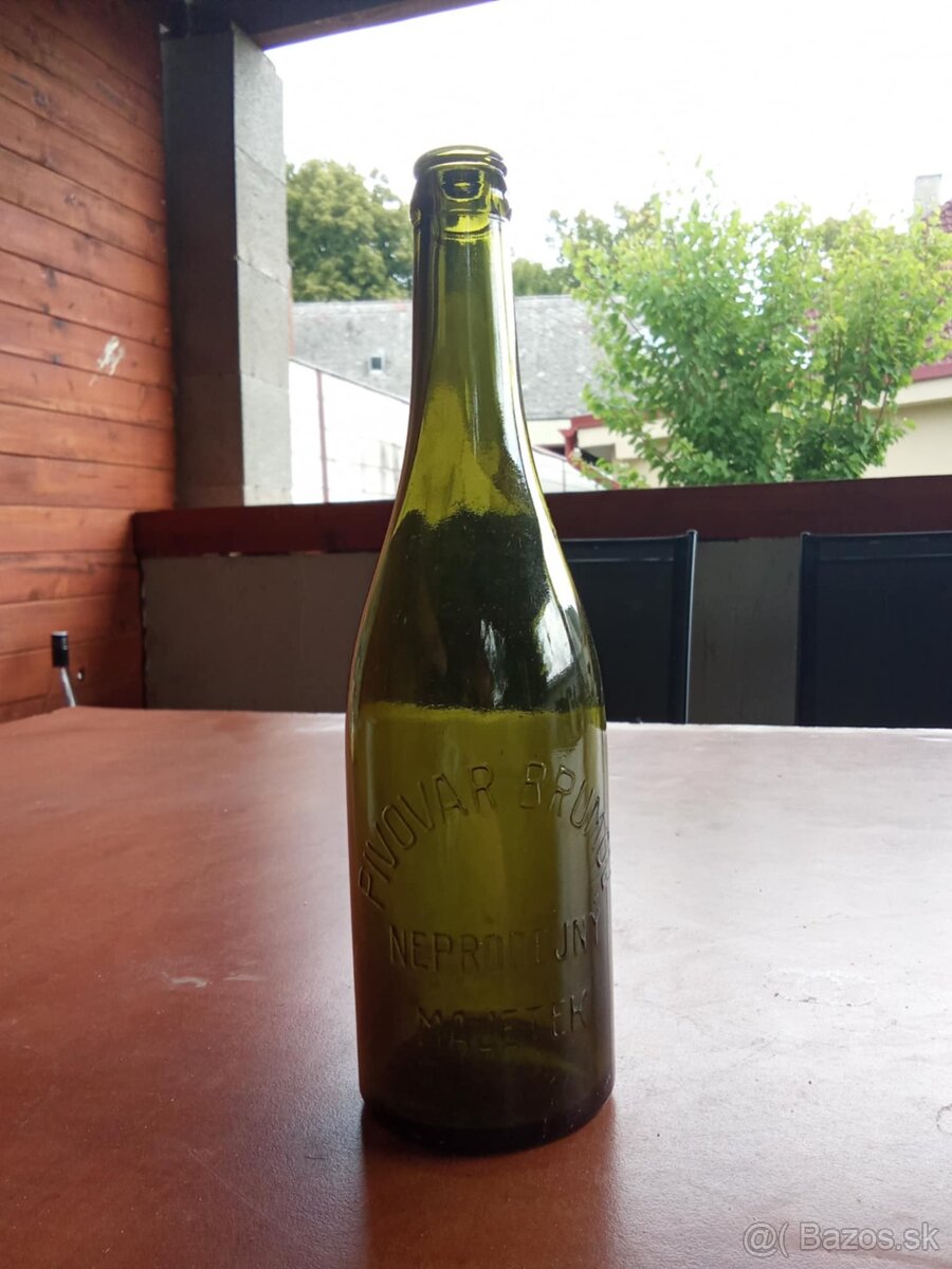 Starožitná pivová fľaša Brumov - 3