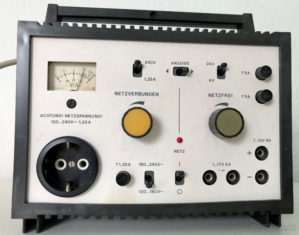 Nemecky prenosny regulovatelny zdroj AC aj DC - - 3