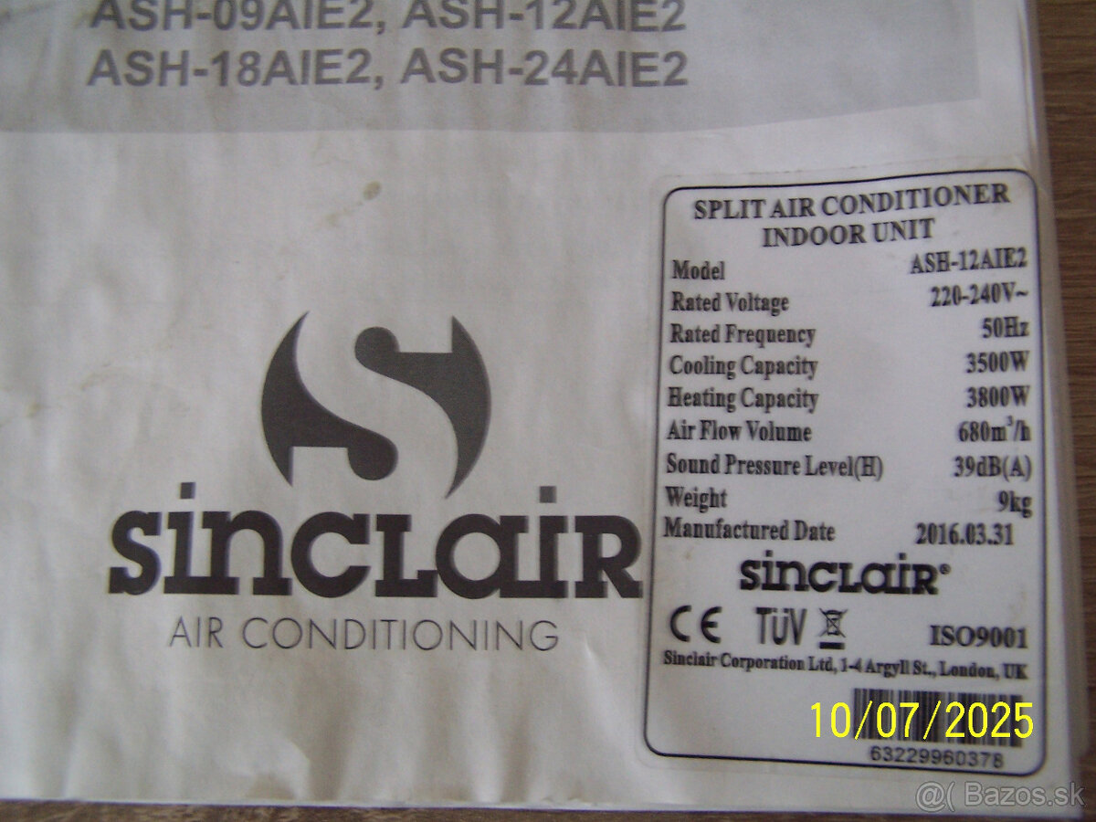 Sinclair klimatizacia ASH-12AIE2 - 3